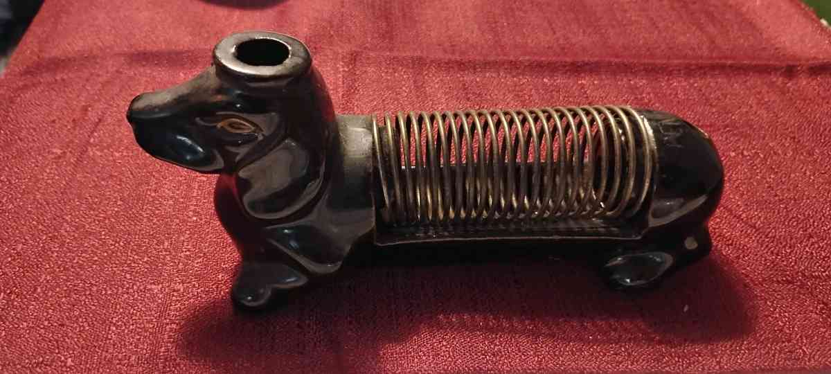 Vintage Ceramic Letter Spiral Holder - Prescott, Wisconsin