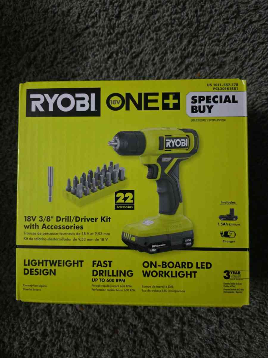 ONE 18V Cordless 38 in DrillDriver Kit with 15 Ah Battery an - Newark, Delaware