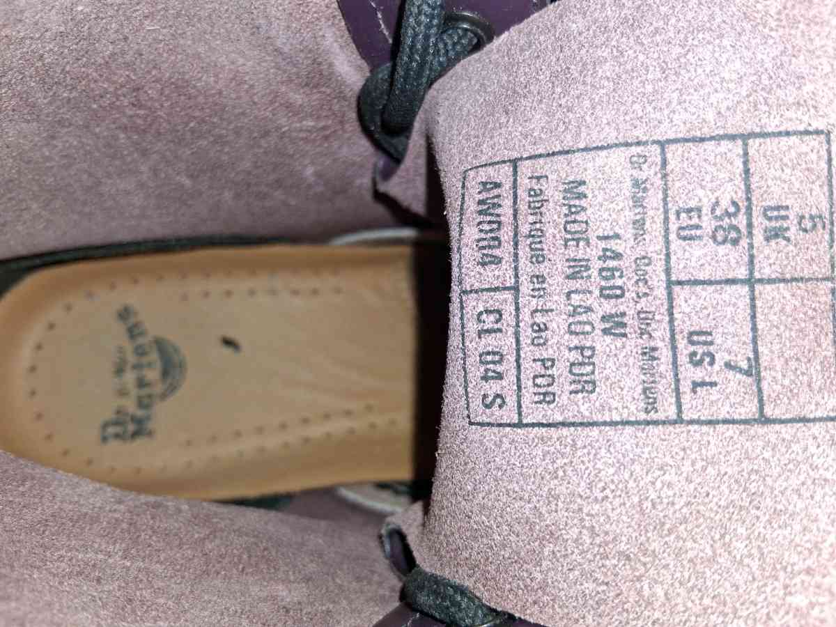ladies size 7 Doc Martin purple boots