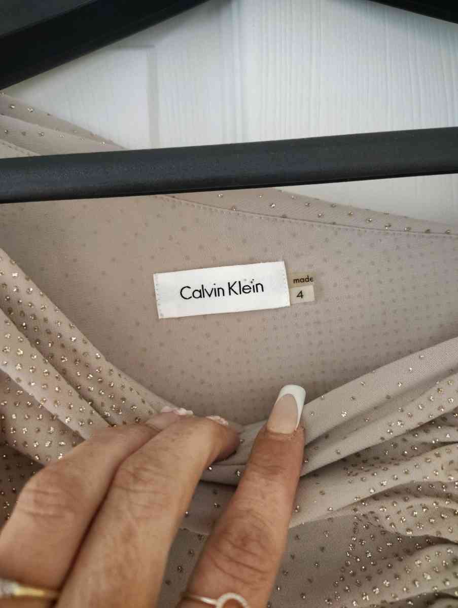 champagne sparkle Calvin Klein evening dress - Kissimmee, Florida - FleaMarketBay