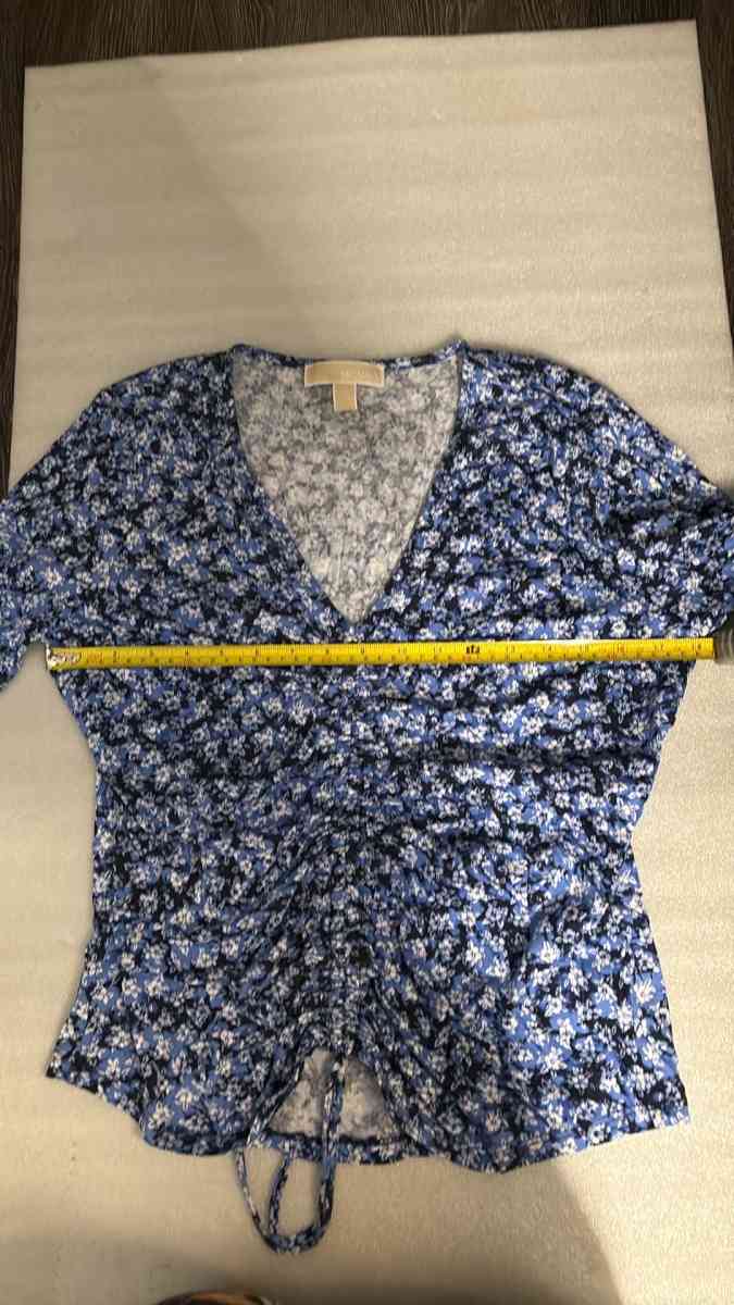 Michael Michael KORS Womens Midnight Blue Floral Short Sleev - Atlanta, Georgia - FleaMarketBay