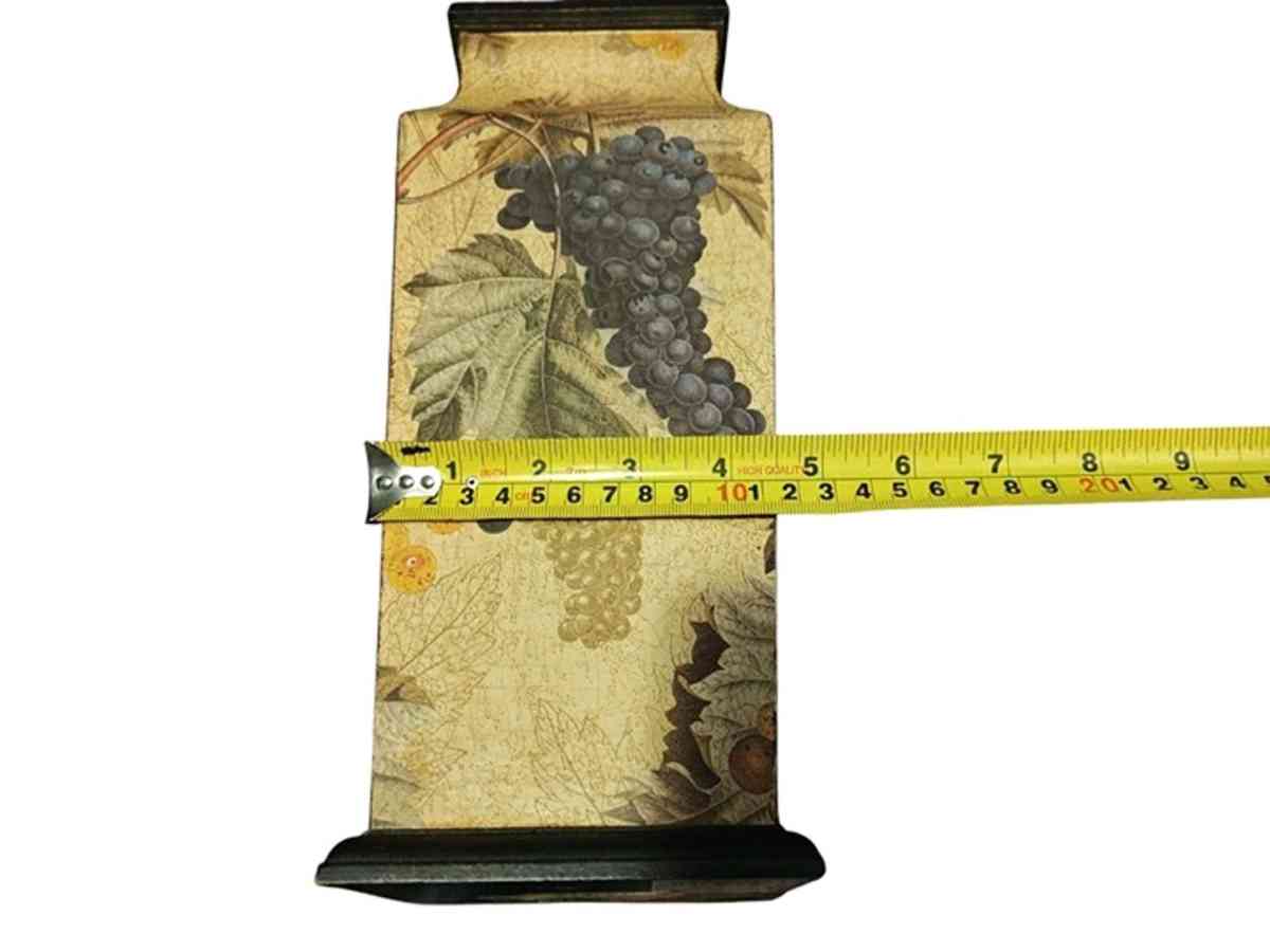 Grape Vine painted VASE 13 5 Dia At 4 Middle Good Condition - Alicia, Arkansas - FleaMarketBay