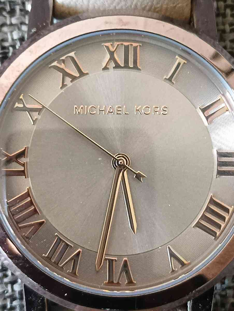 MICHAEL KORS Womens Norie Sable IP Latte Beige Leather Rose - Frostproof, Florida - FleaMarketBay