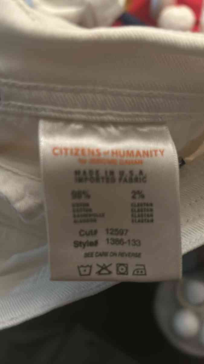 Citizens of Humanity White Dani Cropped Straight Leg Jeans - Atlanta, Georgia - FleaMarketBay