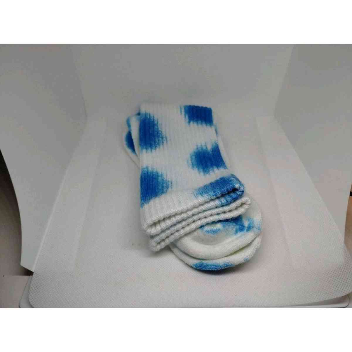 Carolina Blue Crew Tie Dye Socks 1 Pack Pairs Comfort Size M