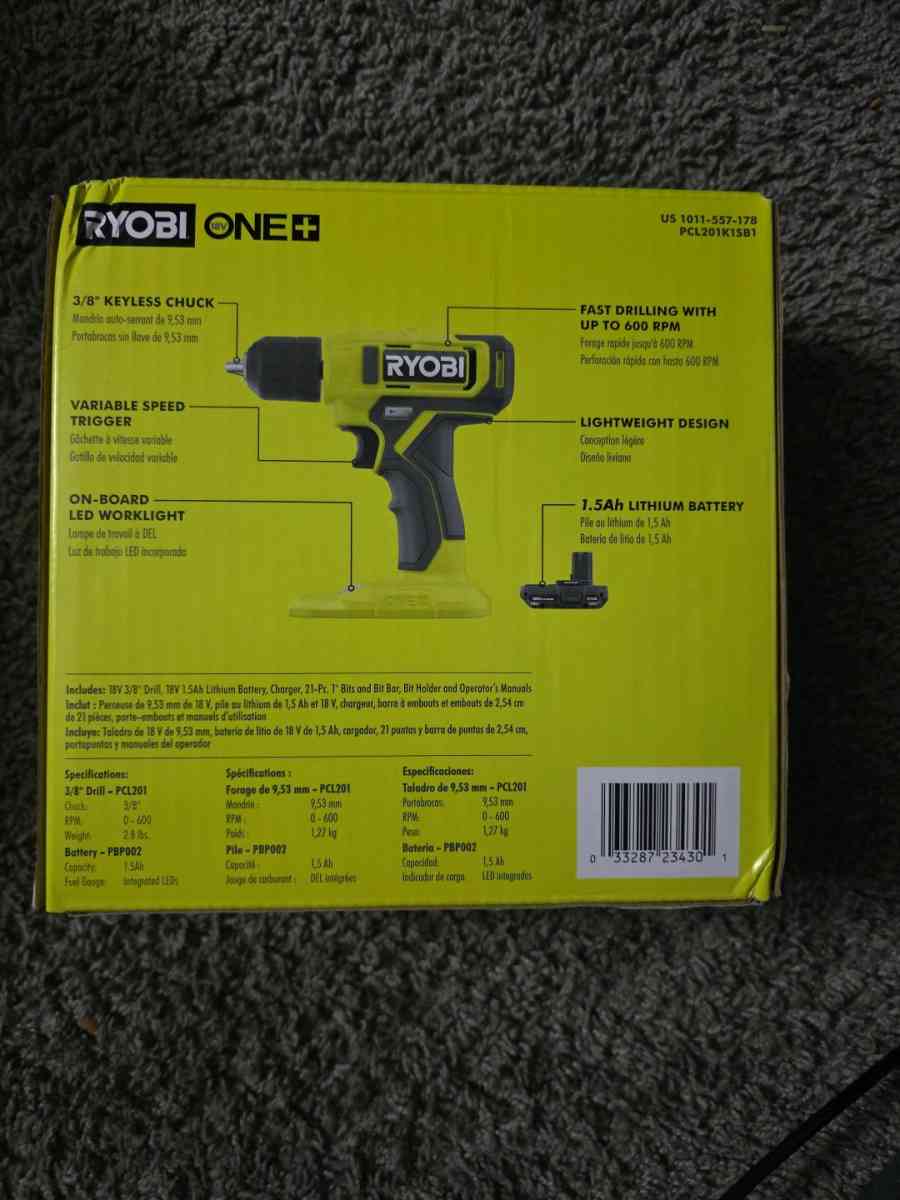 ONE 18V Cordless 38 in DrillDriver Kit with 15 Ah Battery an - Newark, Delaware - FleaMarketBay