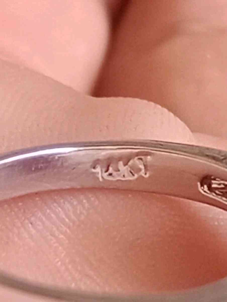 14K White Gold Amethyst and Diamond ring size 85 for women - Frostproof, Florida - FleaMarketBay