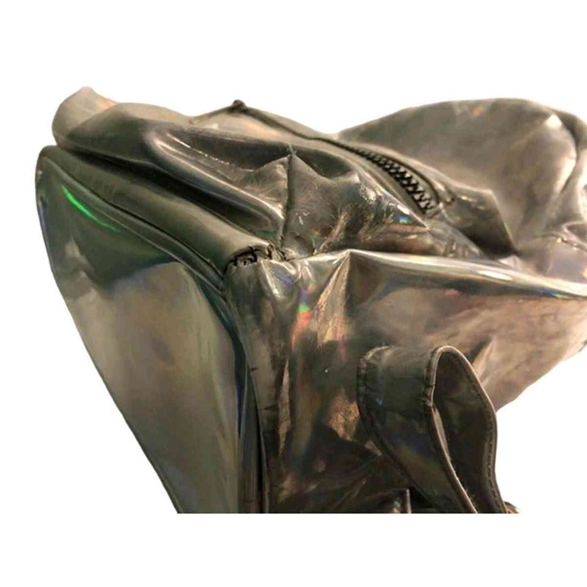 Transparent Iridescent Holographic Travel Metallic PVC Bag - Alicia, Arkansas - FleaMarketBay