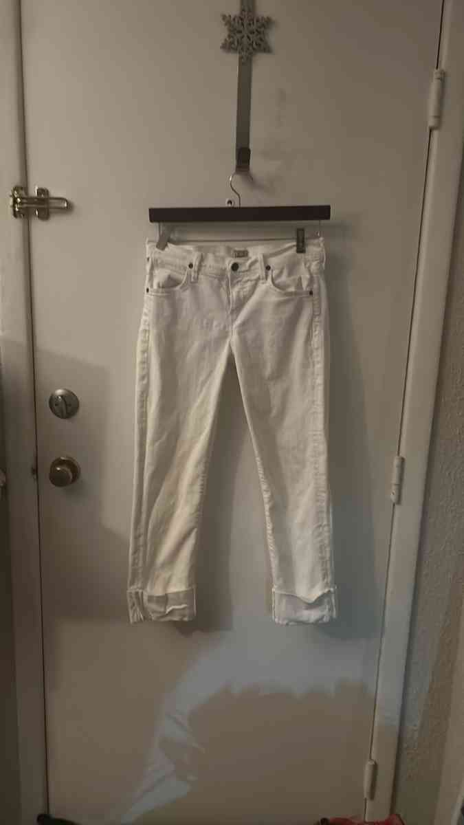 Citizens of Humanity White Dani Cropped Straight Leg Jeans - Atlanta, Georgia