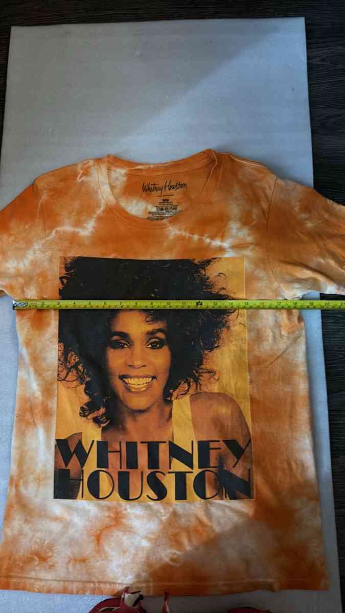 Whitney Houston Orange Short Sleeve Tie Dye Tee Shirt Size M - Atlanta, Georgia - FleaMarketBay