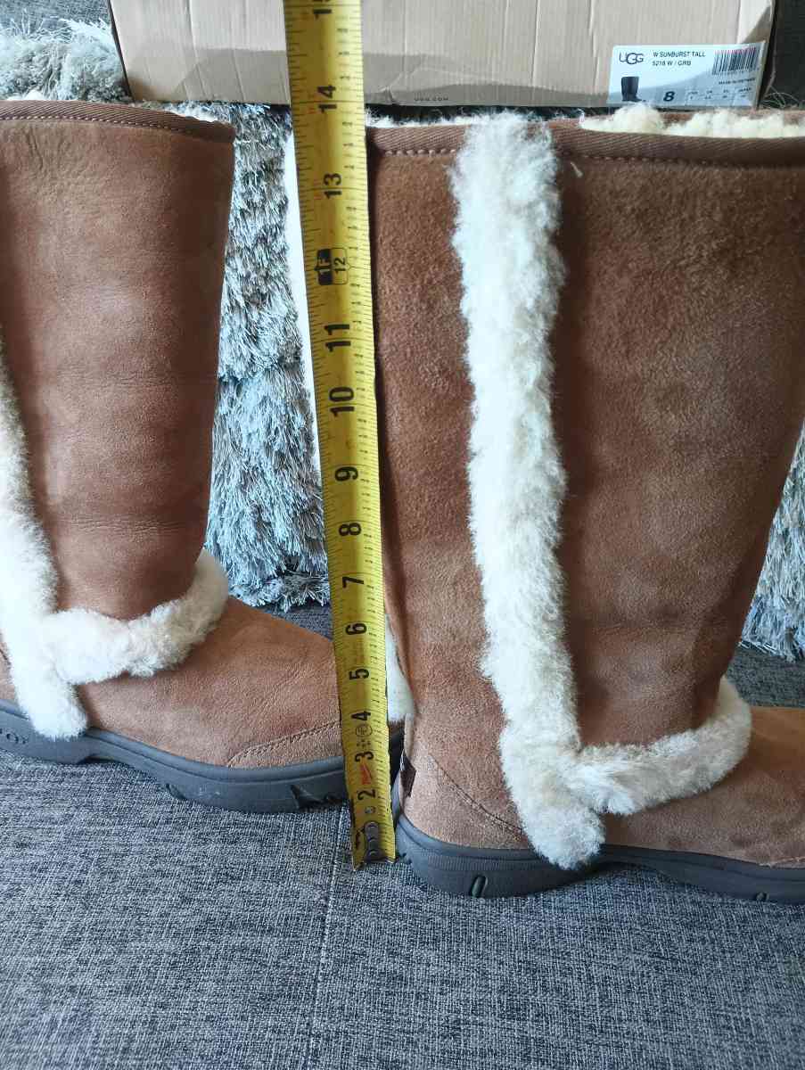 UGG Australia Brown Sunburst Suede Boots Size 8 womens - Frostproof, Florida - FleaMarketBay