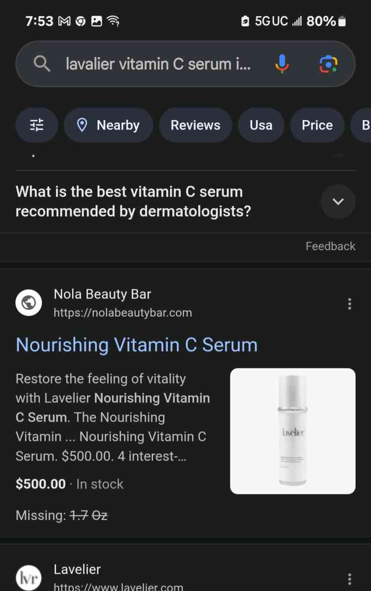 lavelier vitamin c serum one point seven Oz biggest bottle - Moriarty, New Mexico - FleaMarketBay