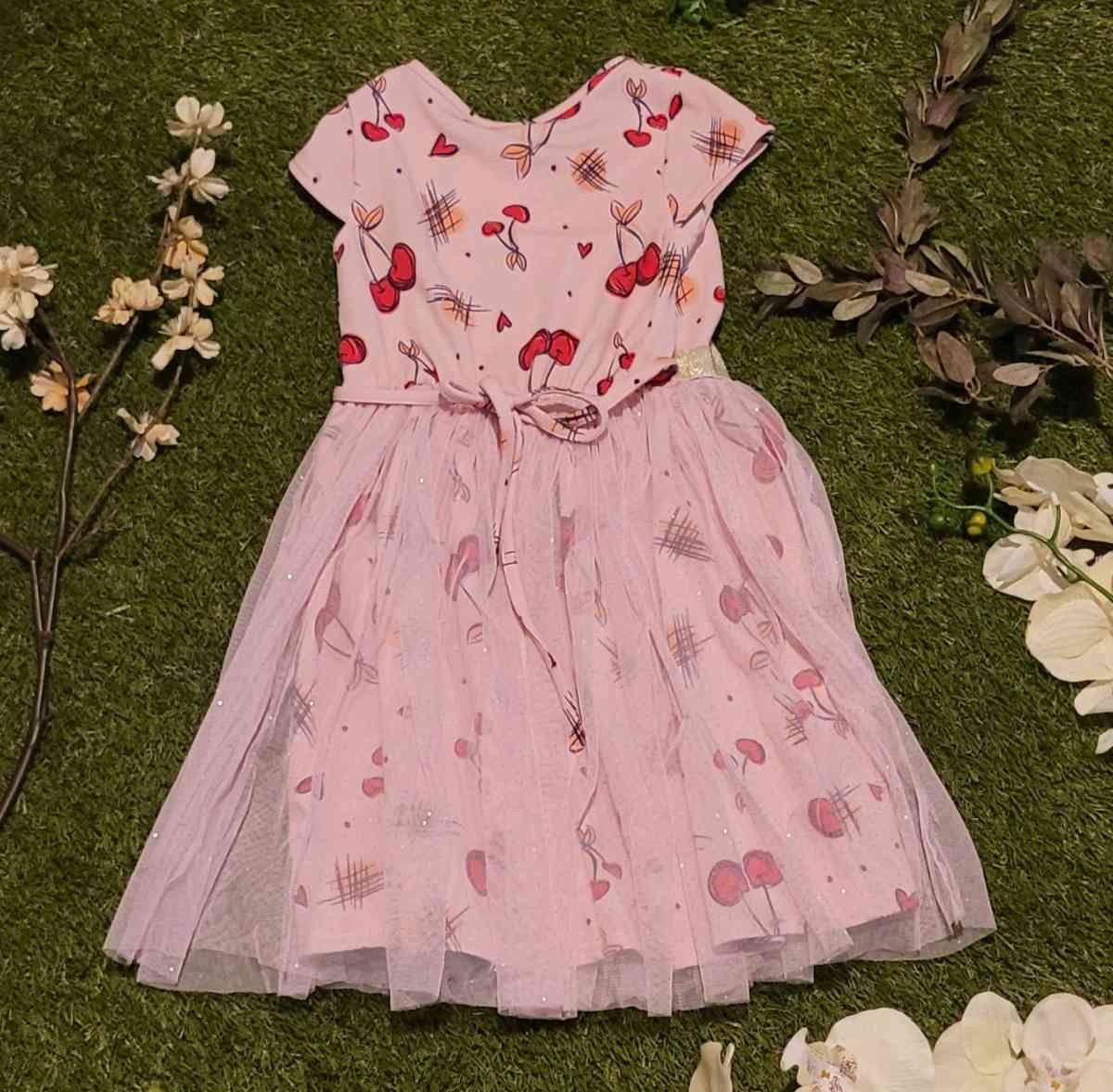 Girls Pink Cherry Dress - Baltimore, Maryland - FleaMarketBay