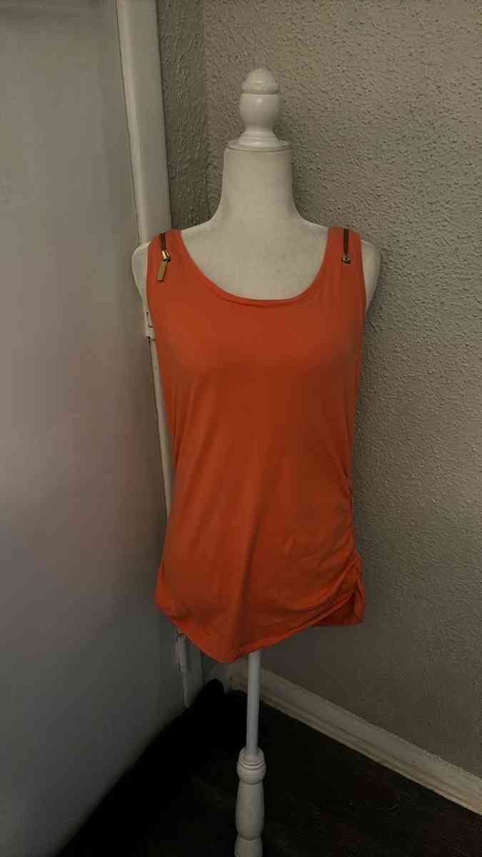 MICHAEL Michael Kors Orange Zip Accent Casual Tank Size L - Atlanta, Georgia