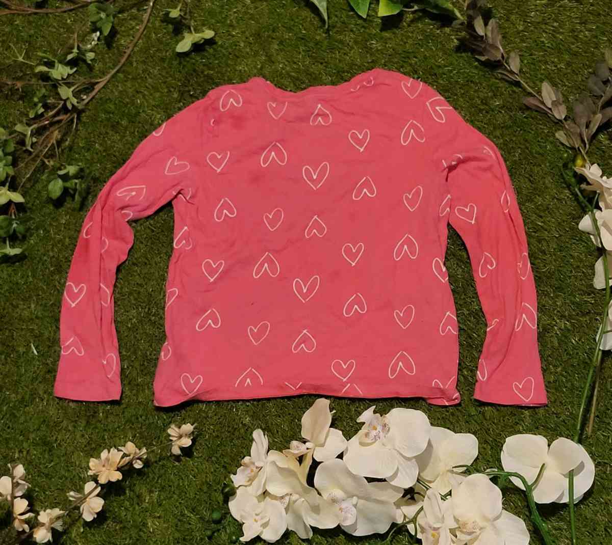 Heart Pattern Long Sleeve Kids Shirt - Baltimore, Maryland