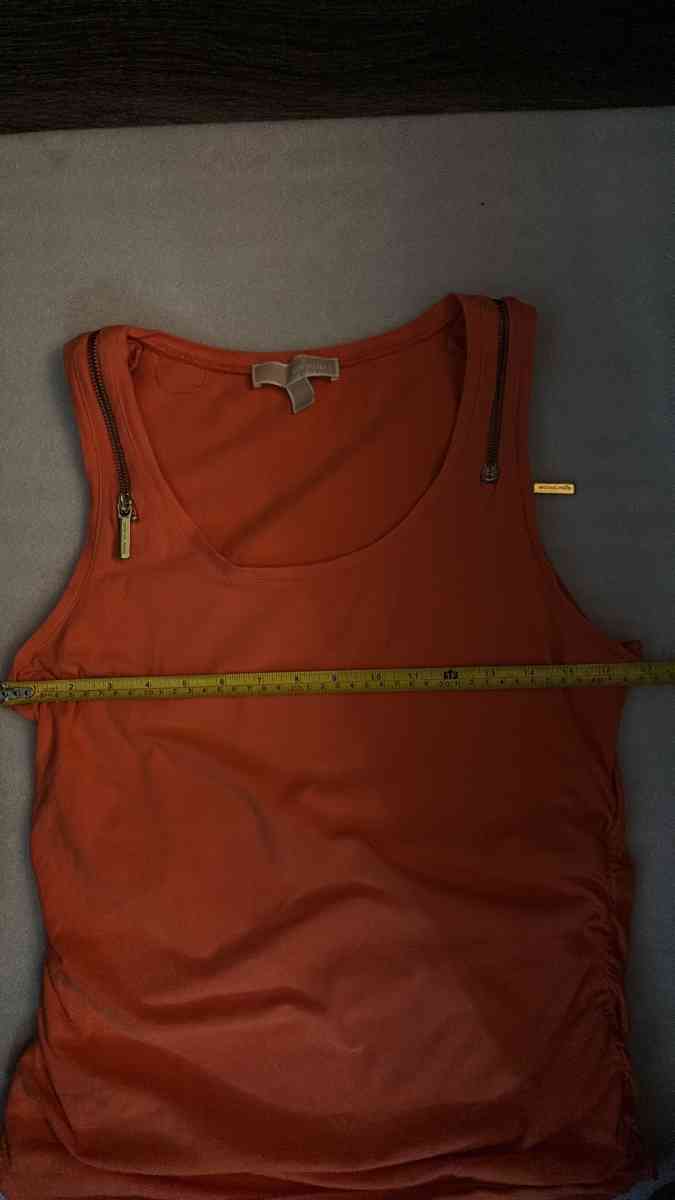 MICHAEL Michael Kors Orange Zip Accent Casual Tank Size L - Atlanta, Georgia - FleaMarketBay