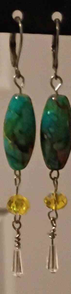 Handmade glass and crystal earrings - Allamuchy, New Jersey