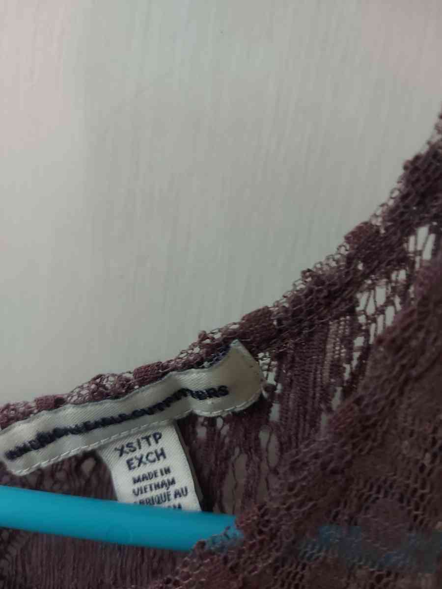 AEO American Eagle Outfitters Purple Crochet Tank Size XS Fe - Atlanta, Georgia - FleaMarketBay