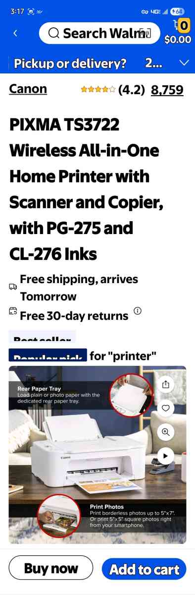 Canon PIXMA TS3122 wireless printer - Irvington, New Jersey - FleaMarketBay