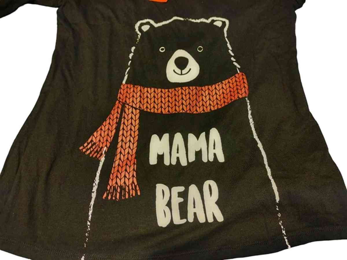 Black Mama Bear Pajama Sweatshirt  Women NWT - Alicia, Arkansas - FleaMarketBay