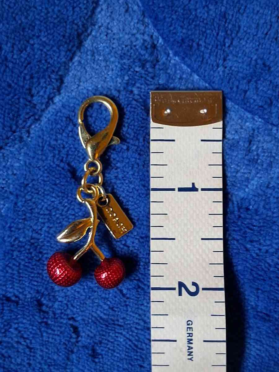 COACH MINI RED CHERRY GOLD TONE BAG CHARM  KEYCHAIN - Elysburg, Pennsylvania - FleaMarketBay