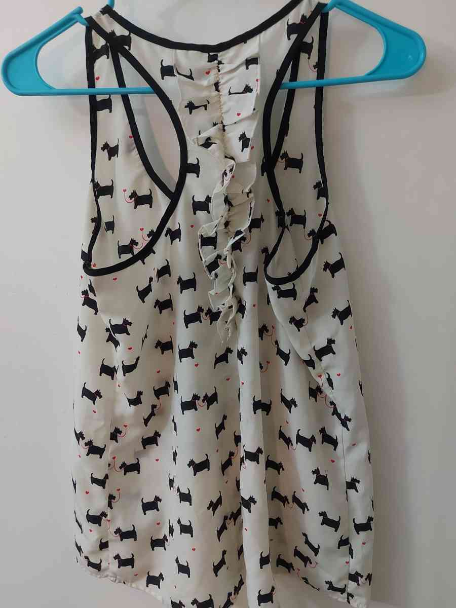 Candies Scotty Dog Sleeveless Ruffled Racerback Size S - Atlanta, Georgia - FleaMarketBay
