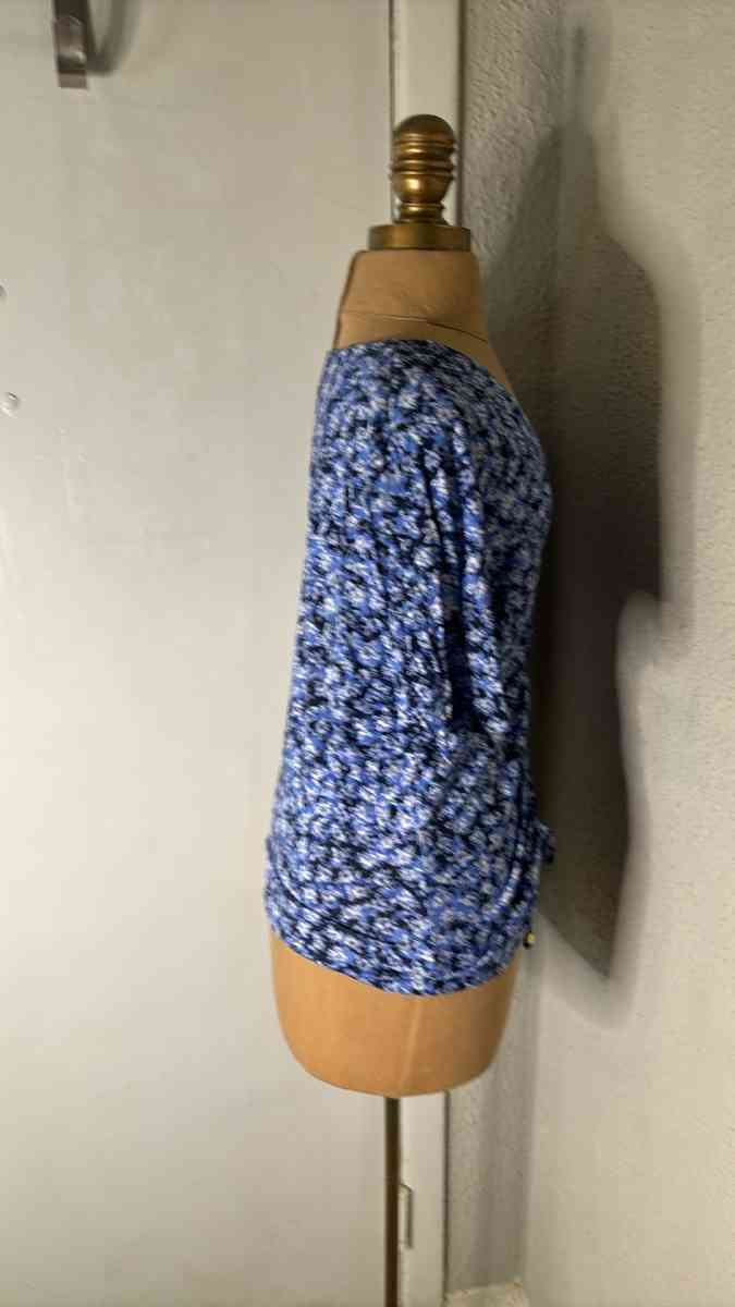Michael Michael KORS Womens Midnight Blue Floral Short Sleev - Atlanta, Georgia - FleaMarketBay
