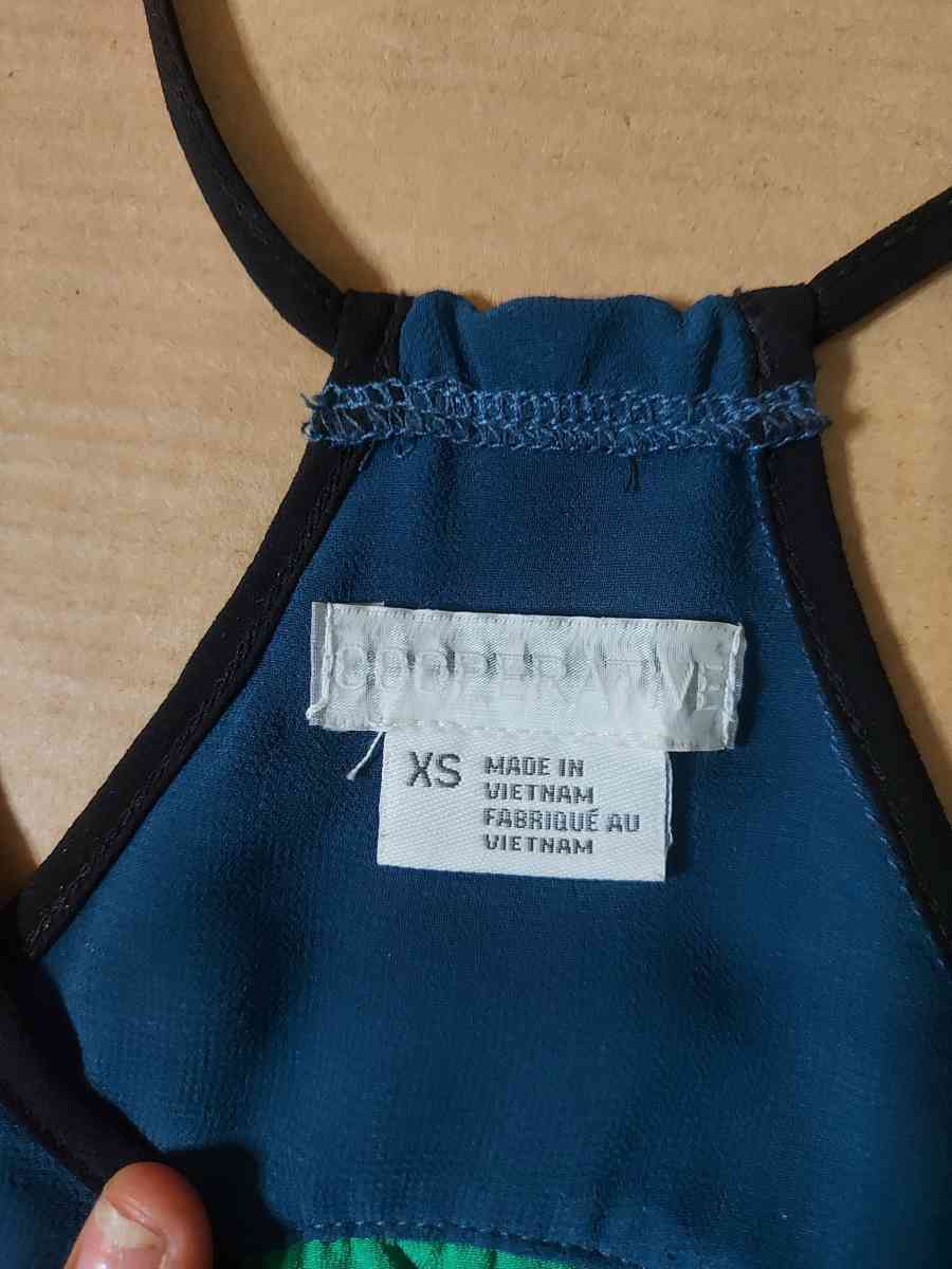 Urban Outfitters Cooperative Pleated GreenBlue Color Block T - Atlanta, Georgia - FleaMarketBay