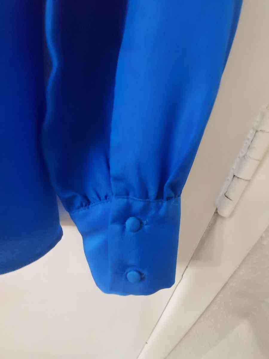 J Crew Factory Blue Long Sleeve Blouse Size XXS - Atlanta, Georgia - FleaMarketBay