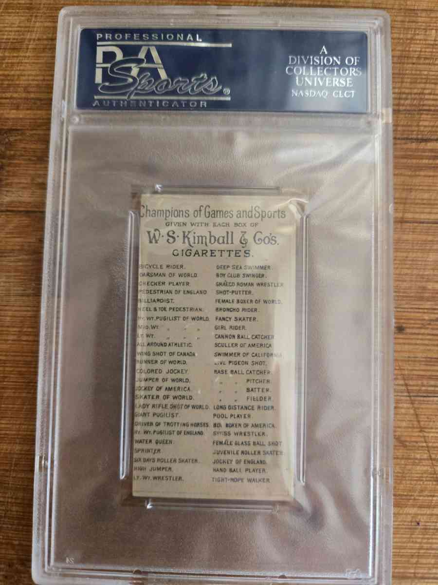 1887 ws kimball Dell Darling baseball catcher - Lakeville, Pennsylvania - FleaMarketBay