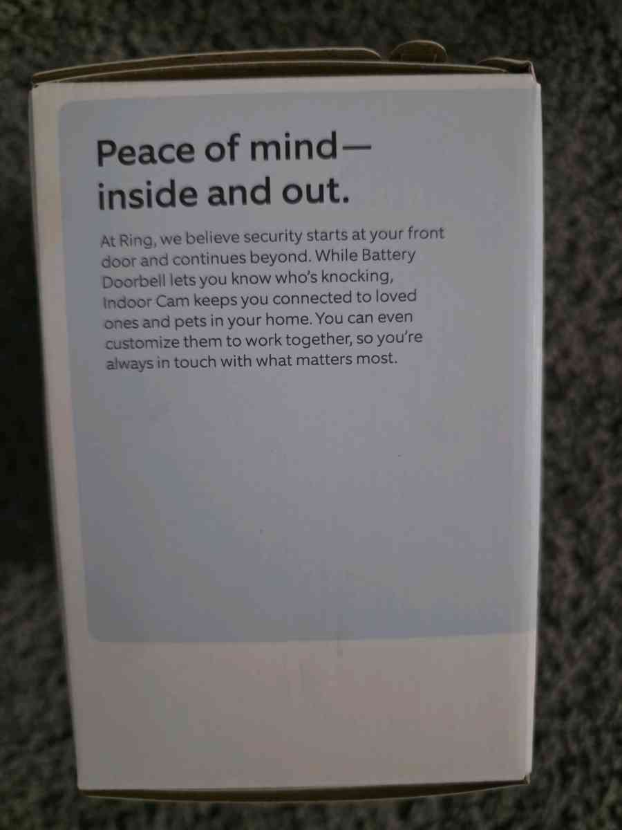 Ring Battery Doorbell And Indoor Cam - Newark, Delaware - FleaMarketBay