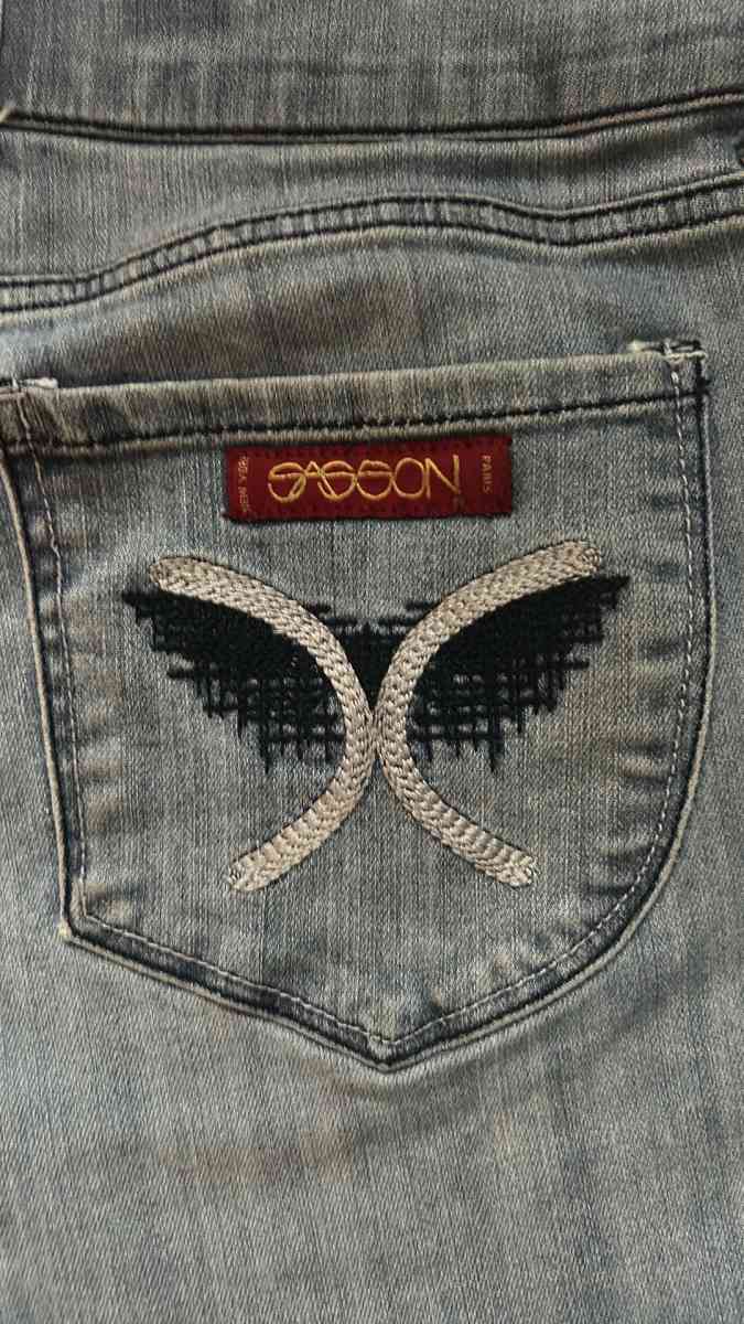 Vintage SASSOON Jeans Ooh La La Bootcut Boogie Lace Trim Hig - Atlanta, Georgia - FleaMarketBay