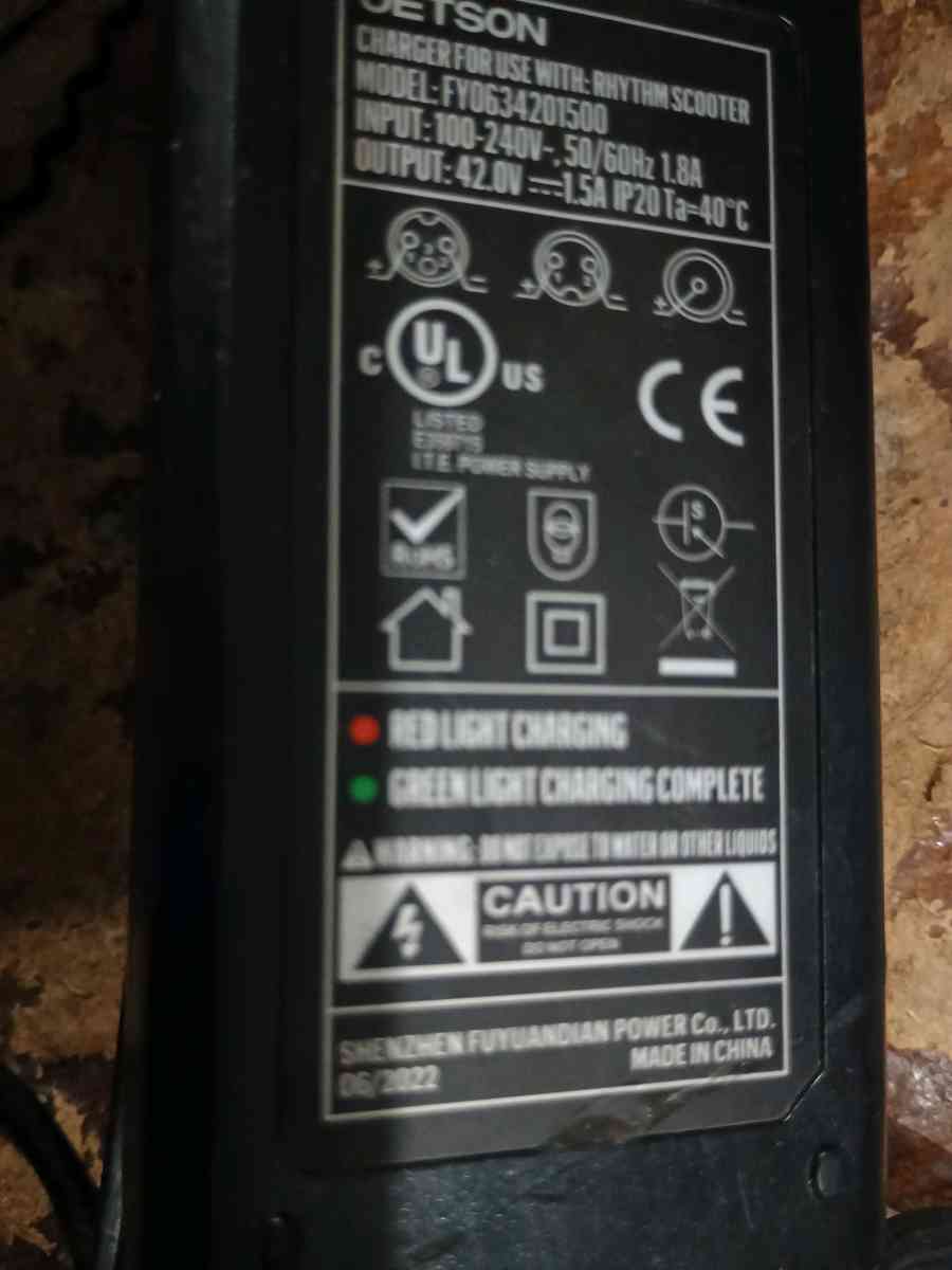 Jetson electric scooter charger - Lubbock, Texas - FleaMarketBay