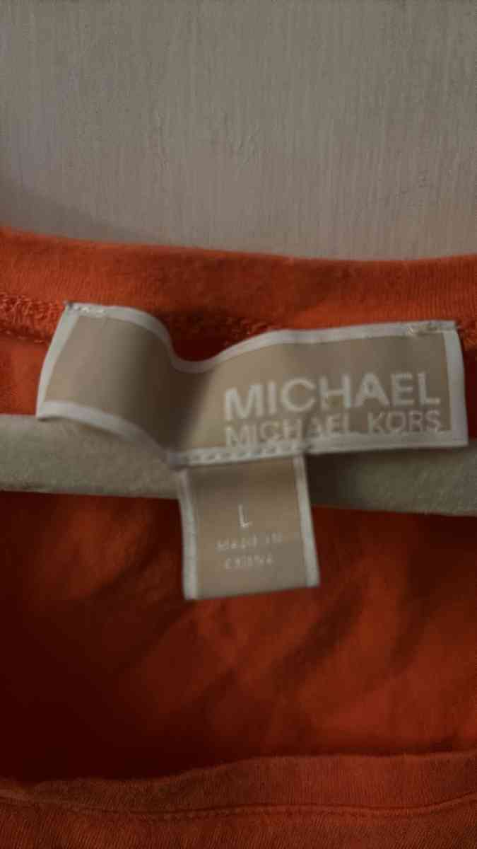 MICHAEL Michael Kors Orange Zip Accent Casual Tank Size L - Atlanta, Georgia - FleaMarketBay