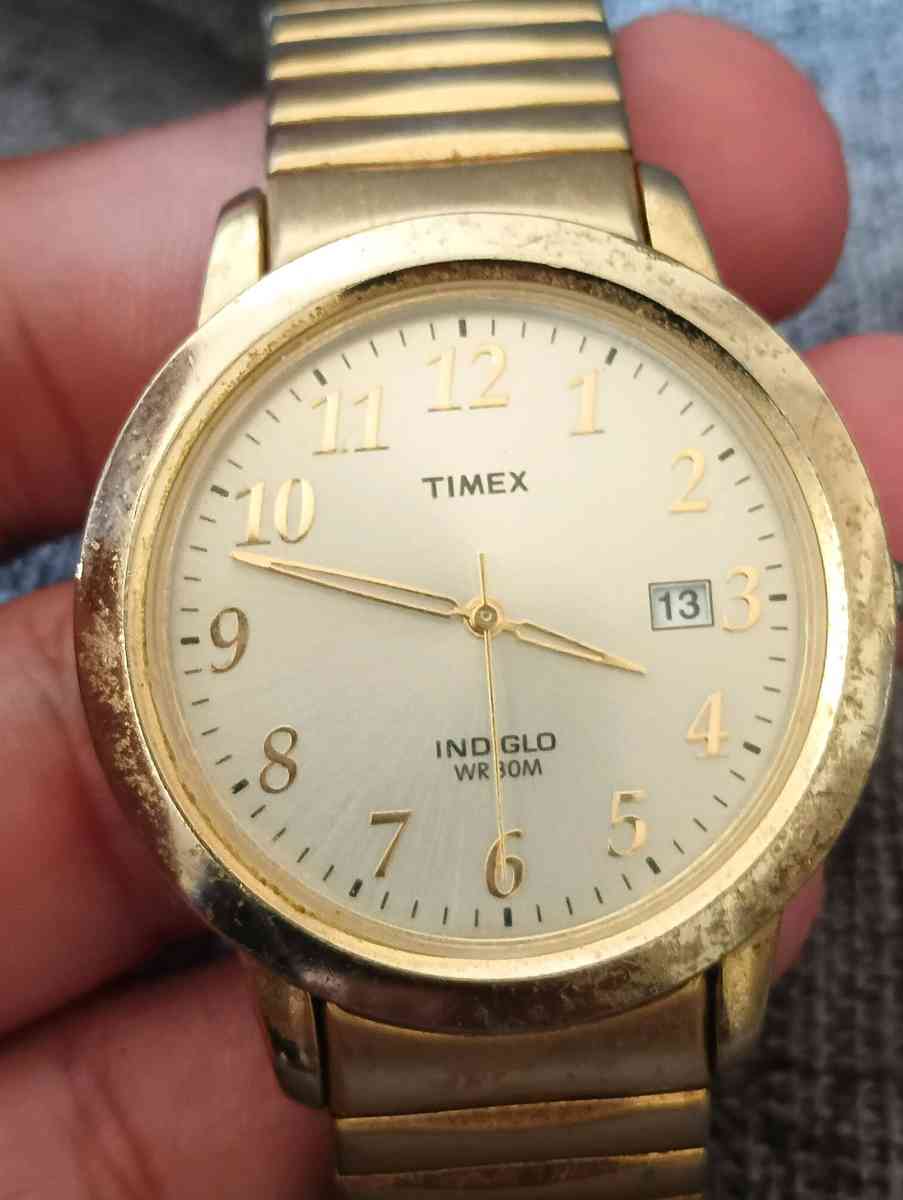 Vintage Timex Watch Men Classic Luxury Gold Tone Stainless S - Frostproof, Florida - FleaMarketBay