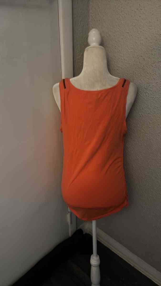 MICHAEL Michael Kors Orange Zip Accent Casual Tank Size L - Atlanta, Georgia - FleaMarketBay