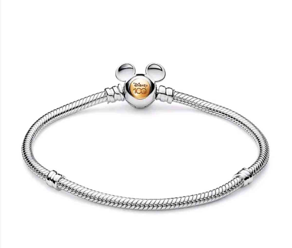 PANDORA MOMENTS DISNEY 100TH ANNIVERSARY SNAKE CHAIN BRACELE - Elysburg, Pennsylvania - FleaMarketBay