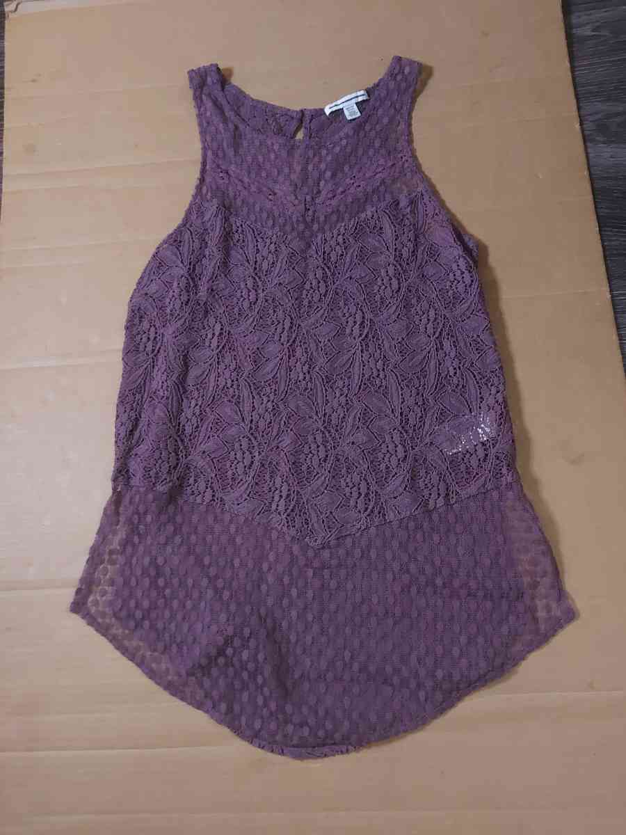 AEO American Eagle Outfitters Purple Crochet Tank Size XS Fe - Atlanta, Georgia - FleaMarketBay
