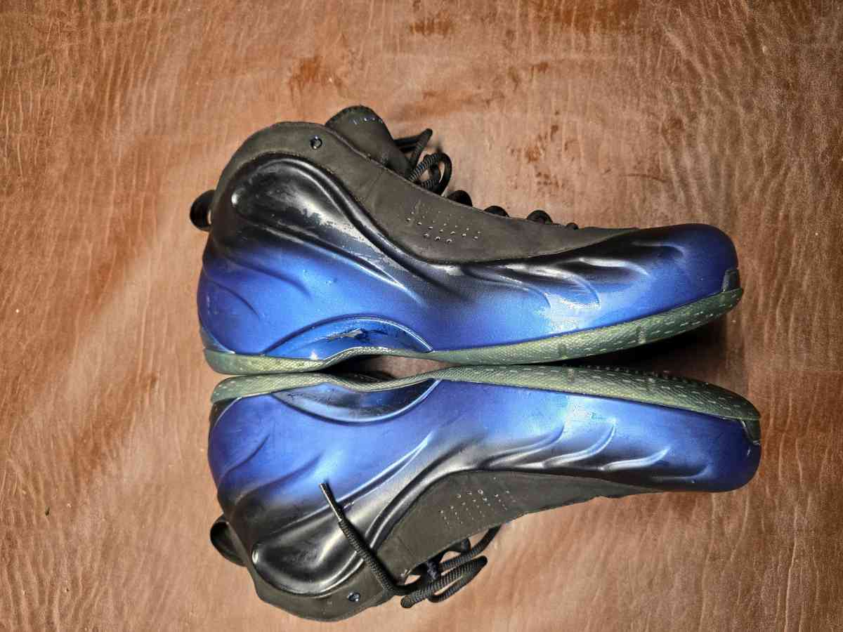 Nike Mens Zoom Foamposite Lite size 9 BlackDk Neon Royal - Clinton, Maryland - FleaMarketBay