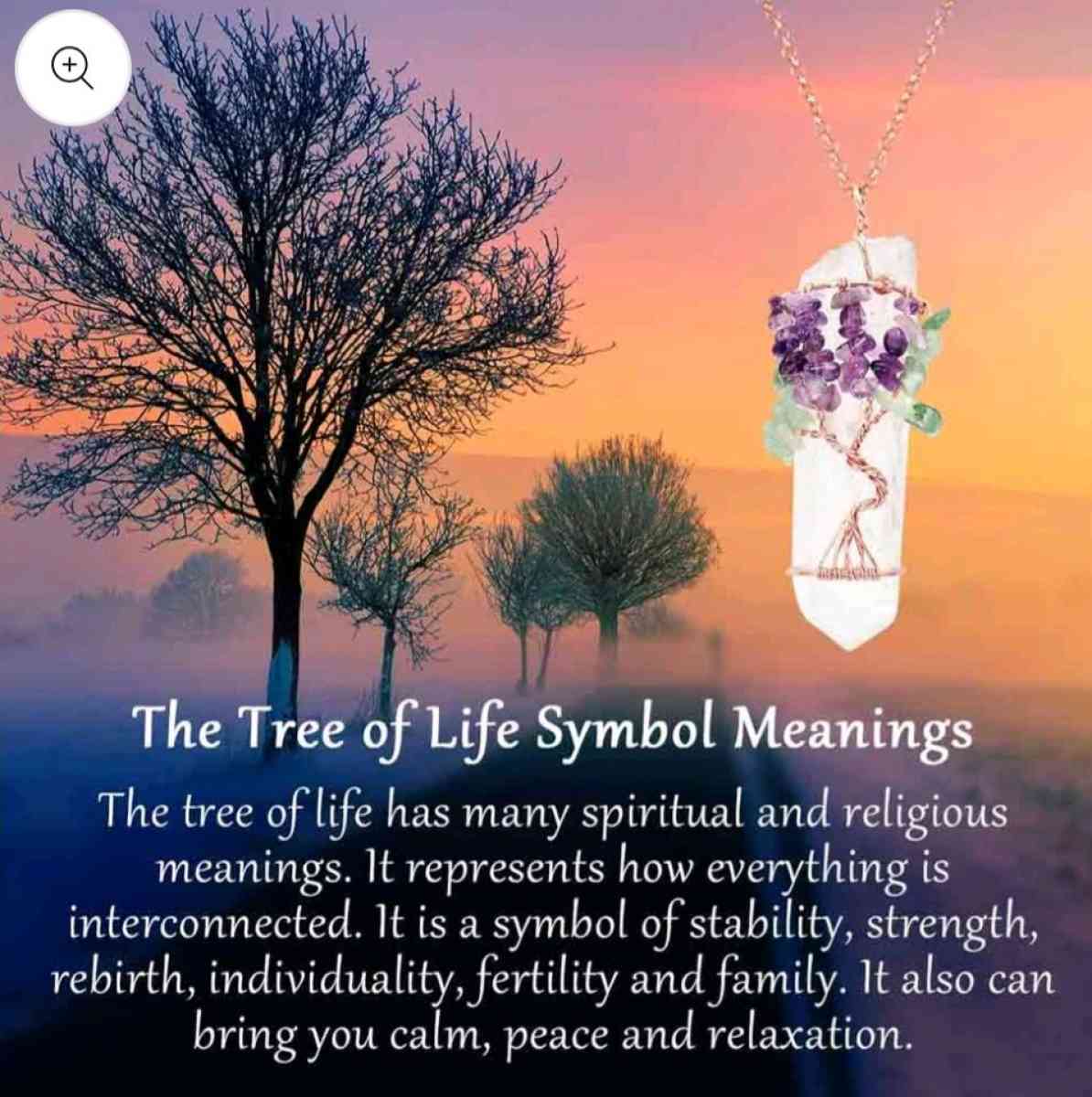 CRYSTAL QUARTZ WIRED TREE OF LIFE NECKLACE - Elysburg, Pennsylvania - FleaMarketBay