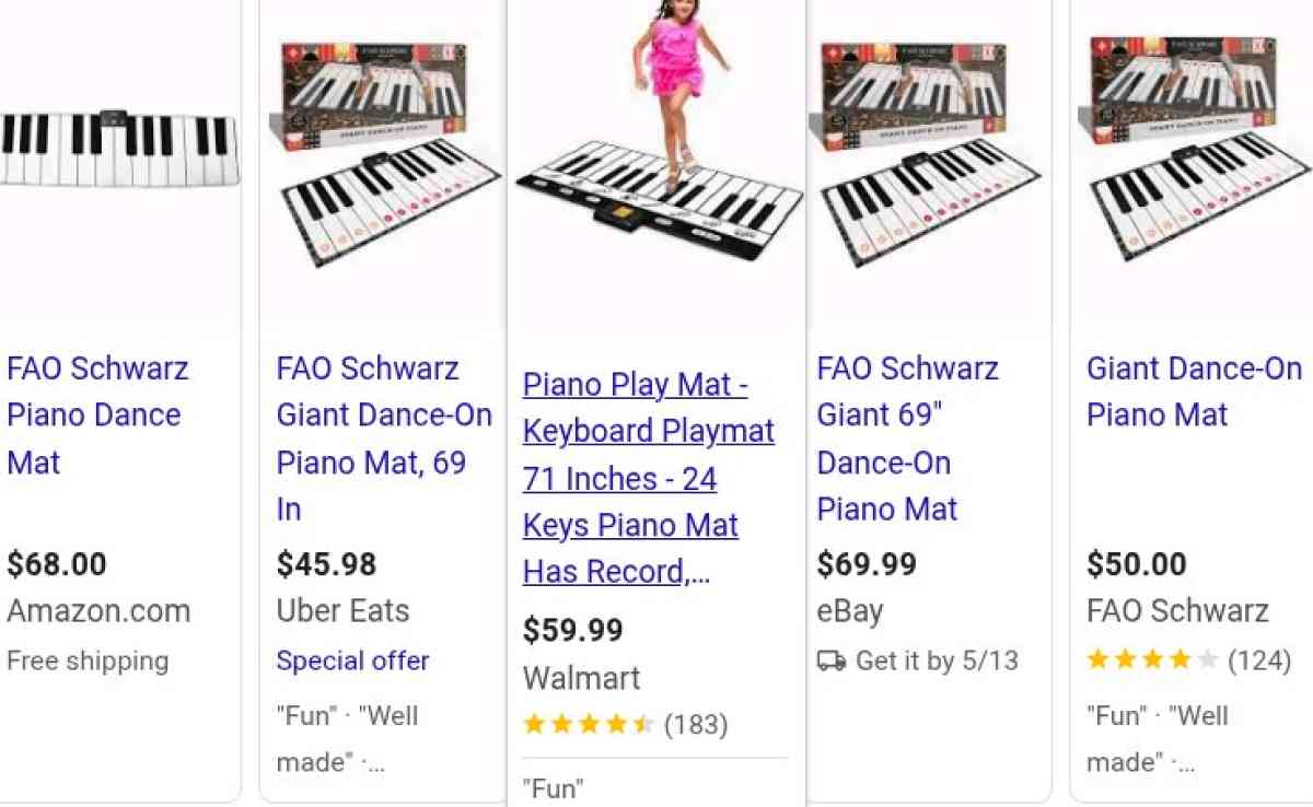 Childrens 69 in Dance On Piano Mat FAO Schwarz Giant Piano - Brick, New Jersey - FleaMarketBay