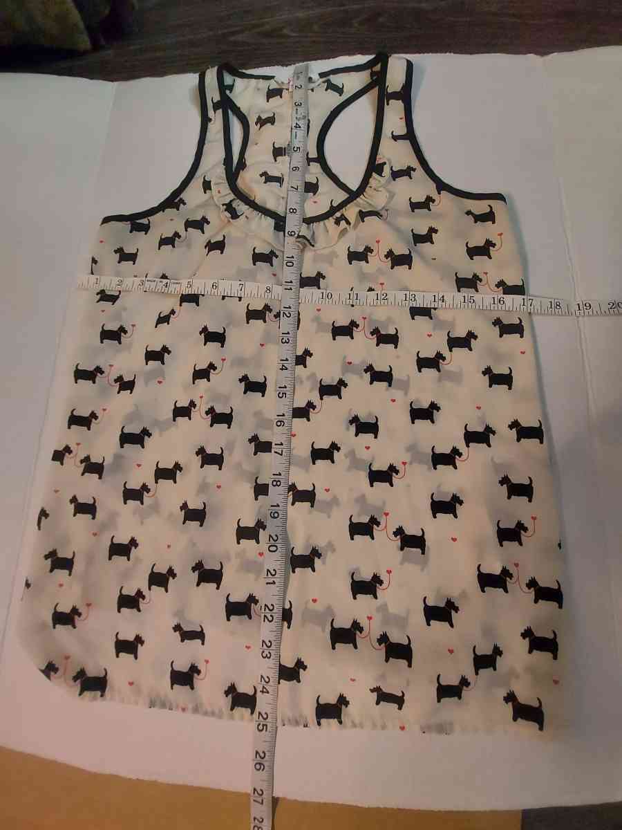 Candies Scotty Dog Sleeveless Ruffled Racerback Size S - Atlanta, Georgia - FleaMarketBay