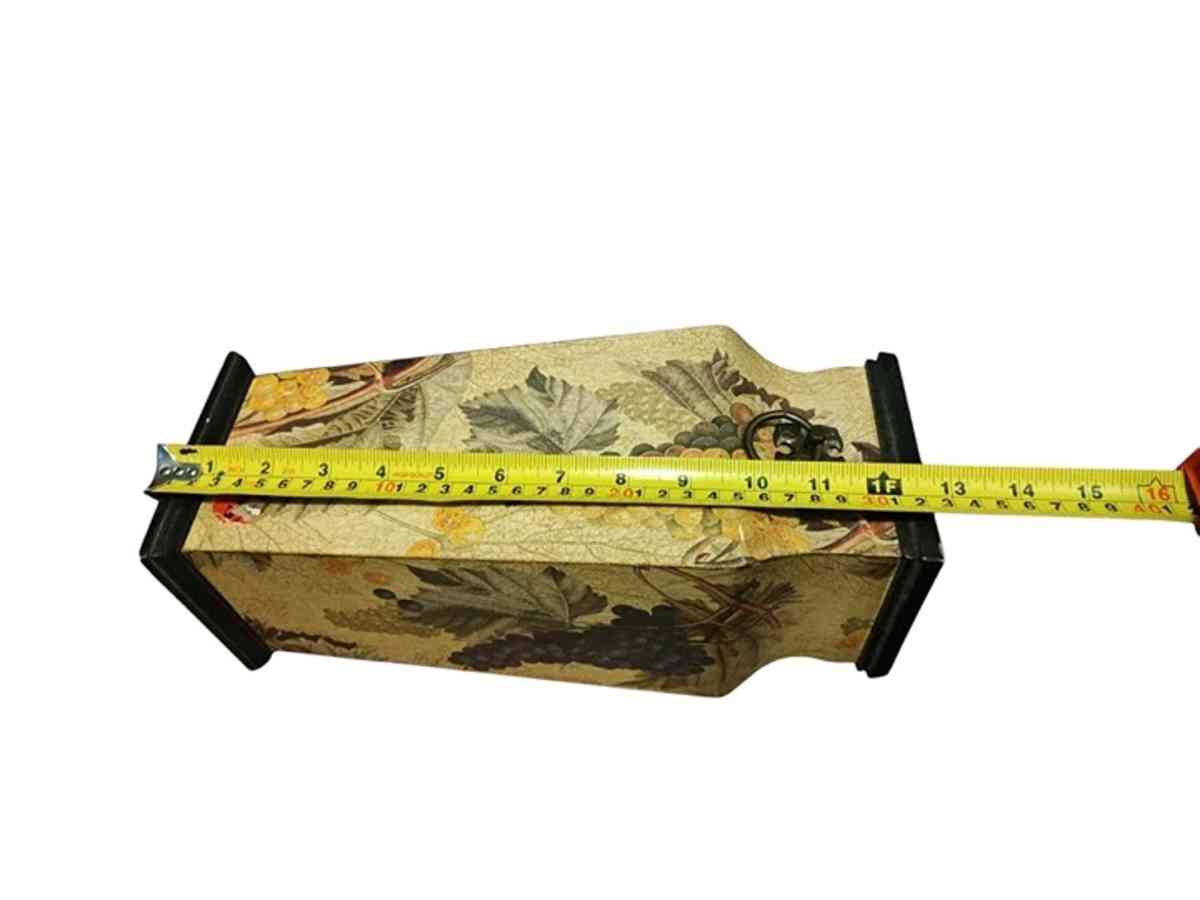 Grape Vine painted VASE 13 5 Dia At 4 Middle Good Condition - Alicia, Arkansas - FleaMarketBay