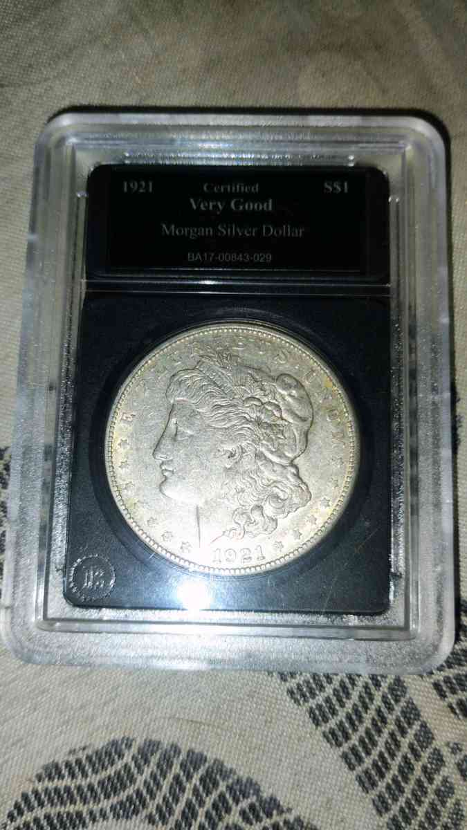 Graded MS65 1921 Morgan Silver Dollar - Davis, Oklahoma