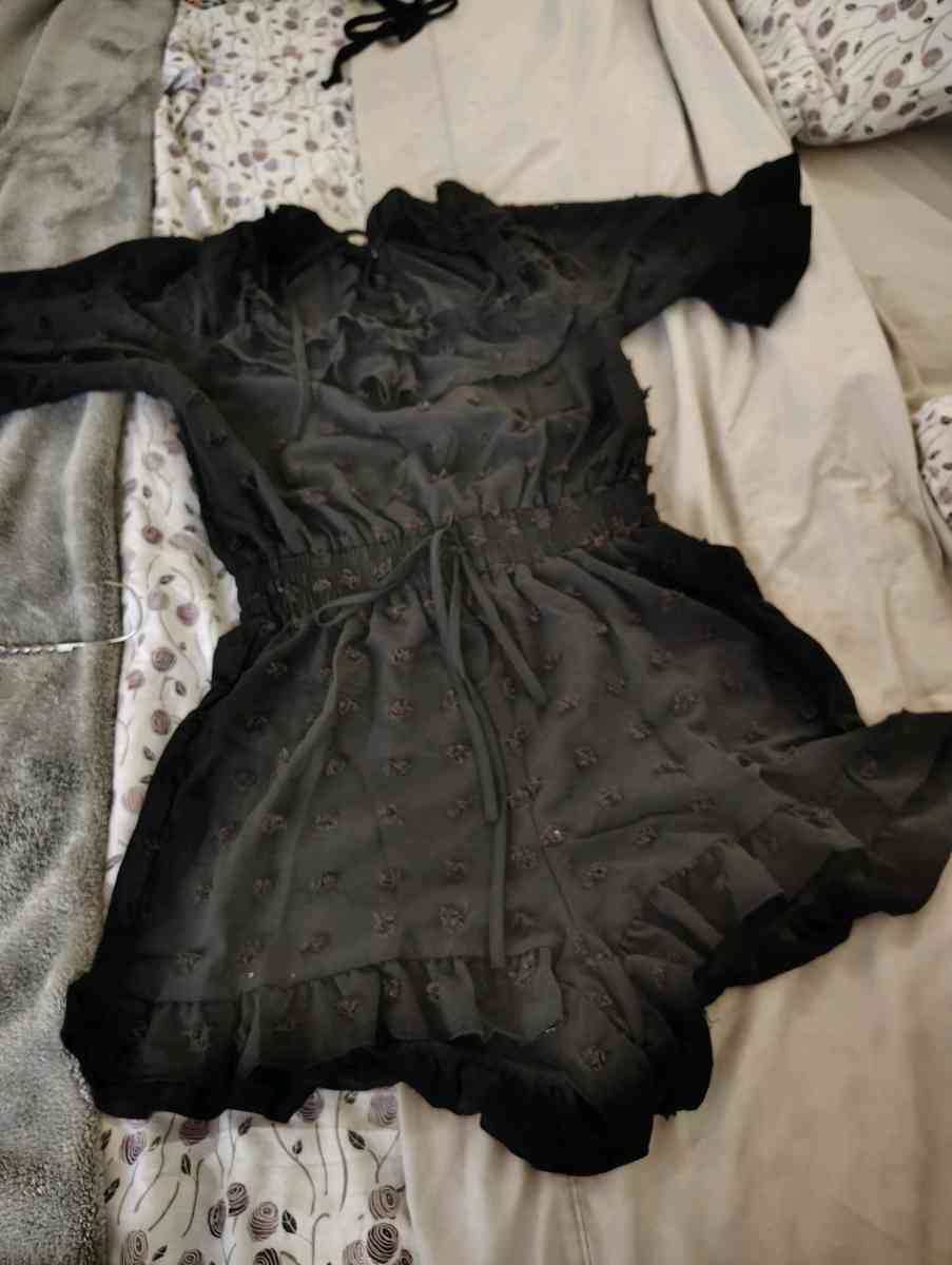 sexy open back romper with black lace Mary Jane heels - Kissimmee, Florida