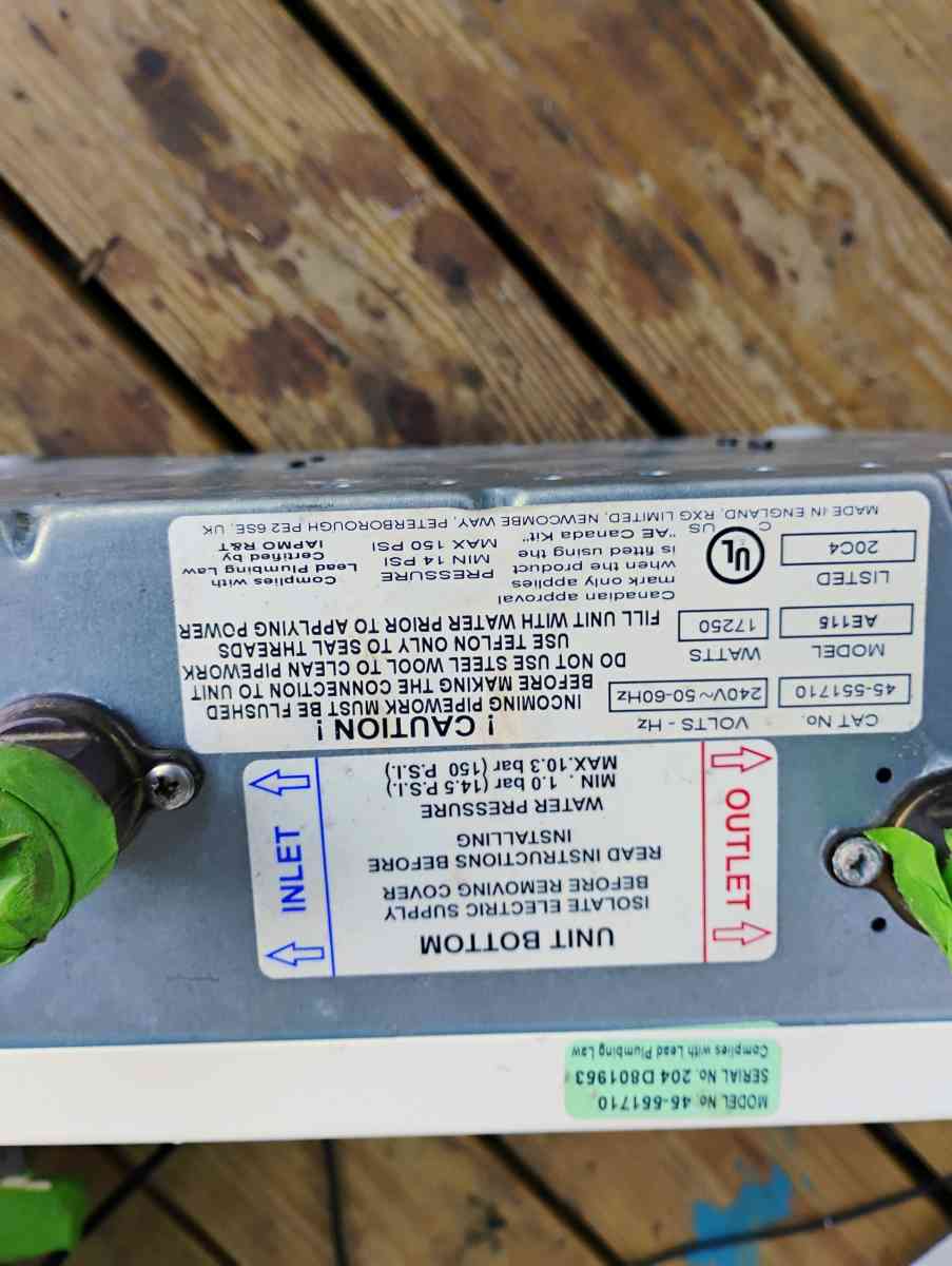 powerstar  electric tankless hot water heater - Green Cove Springs, Florida - FleaMarketBay