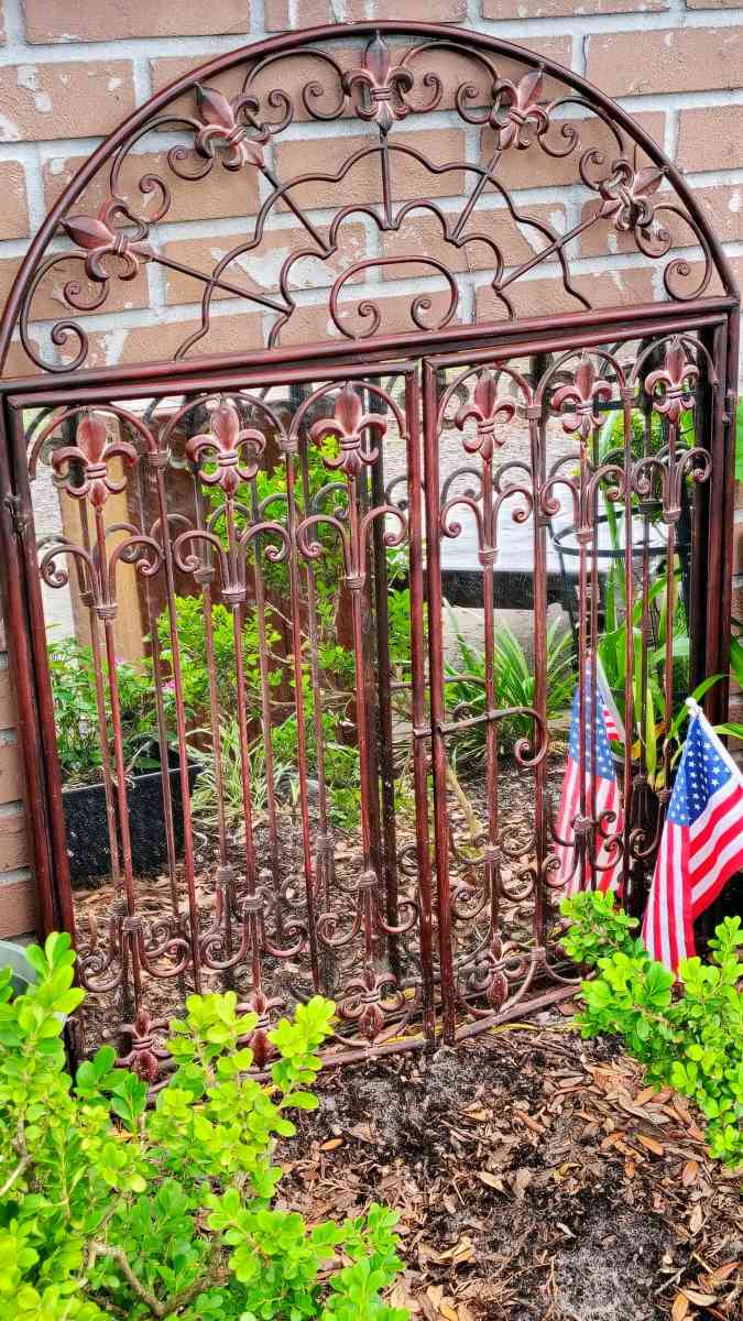 Antique mirror with wrought iron double doors - Tampa, Florida