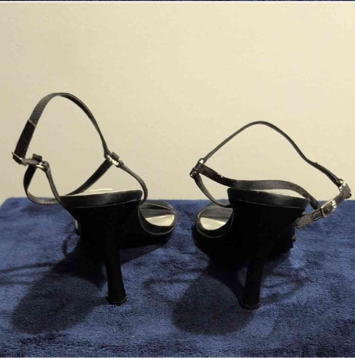 Jennifer Moore Black Heels with Transparent Accents 10 m - Baltimore, Ohio - FleaMarketBay