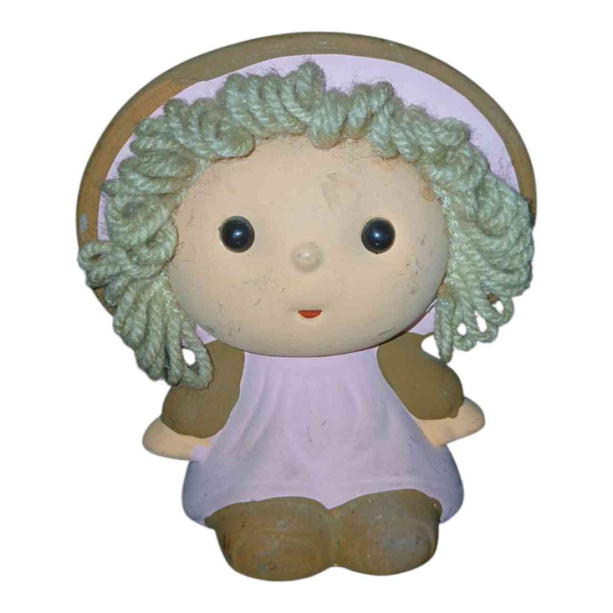 Vtg Little Girl Doll Coin Bank - Evansville, Indiana