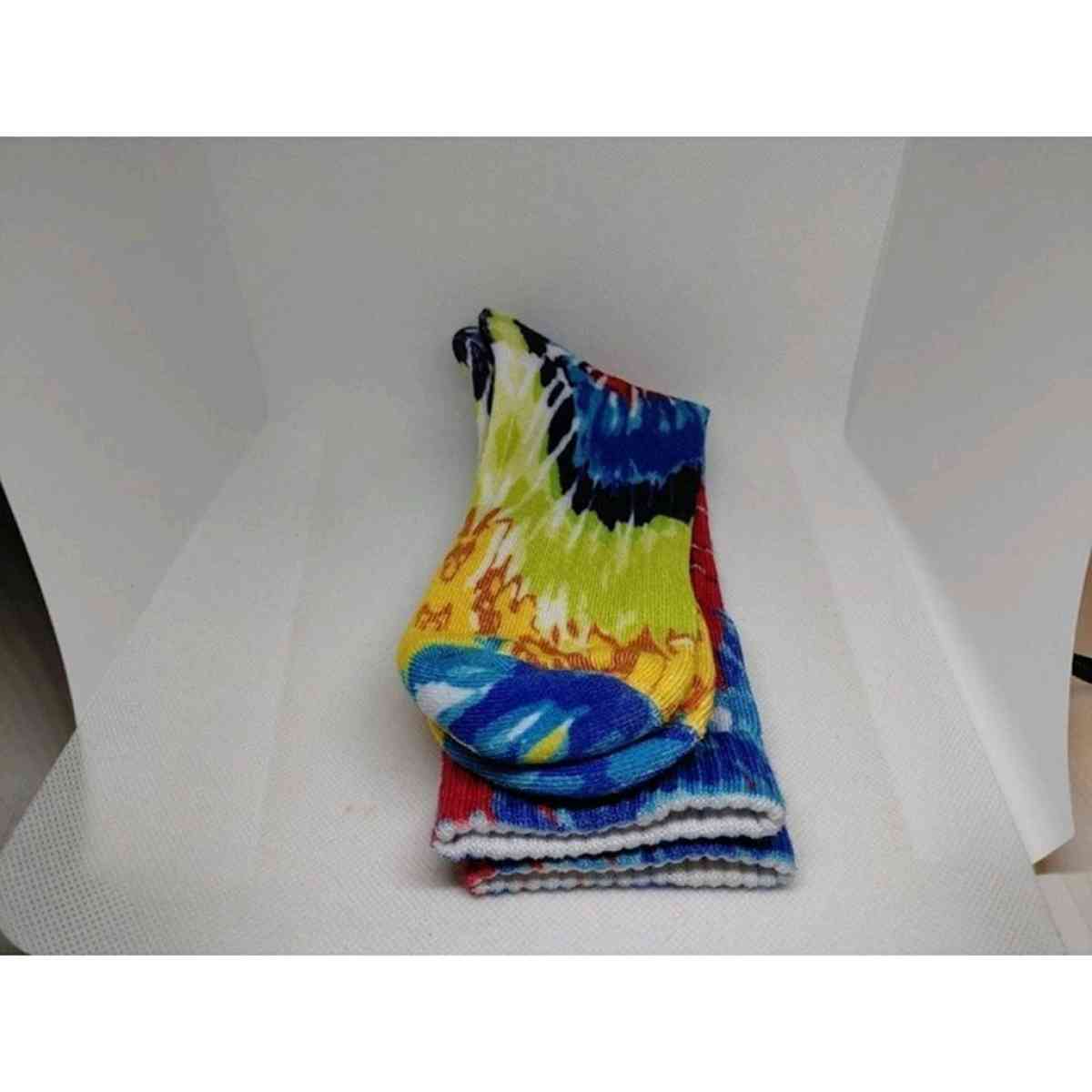 Tie Dye High Quarter Socks Unisex 1 Pair Unisex - Alicia, Arkansas - FleaMarketBay